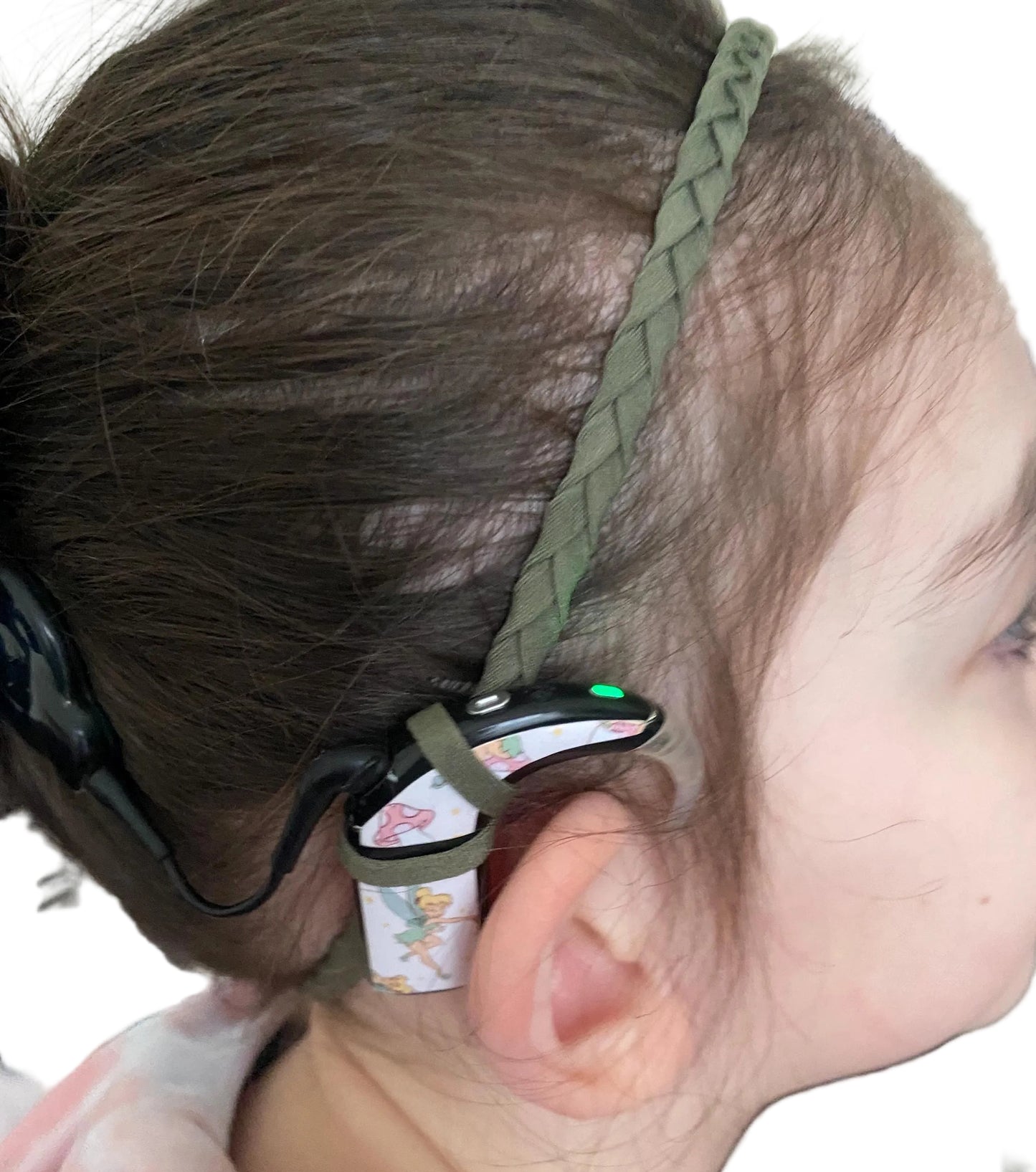 bandeau tressé pour implant cochléaire et prothèse auditive brettelle d oreille taille unique très extensible