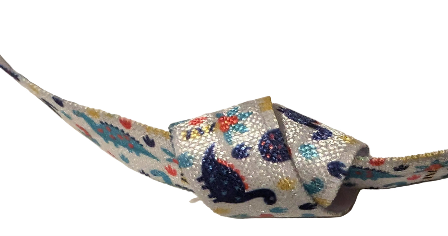 Bandeau ajustable  pour implant cochléaire et prothèses pour enfants et bébés motif Dino