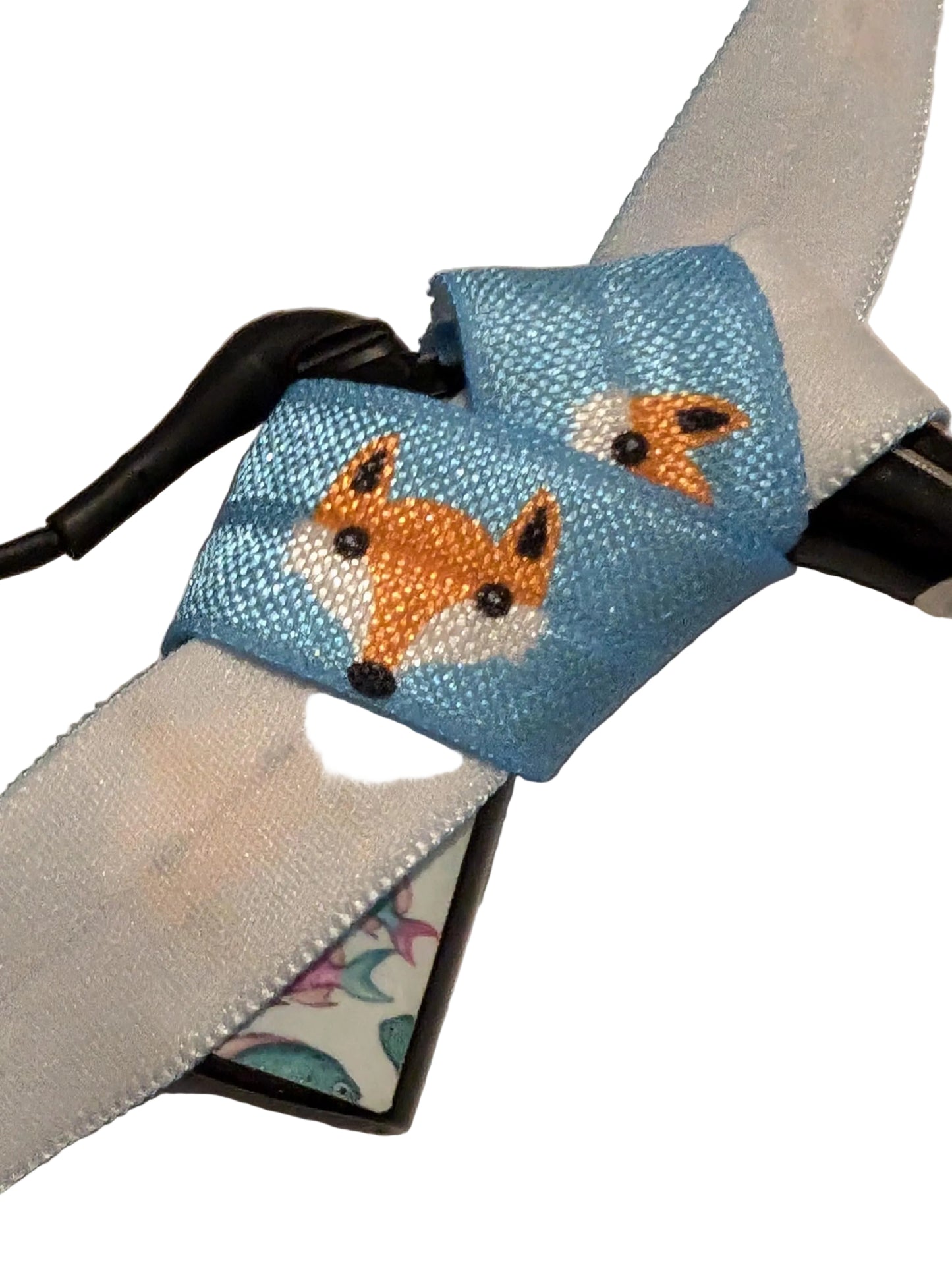 Bandeau ajustable pour implant cochleaire et aides auditives motif renard