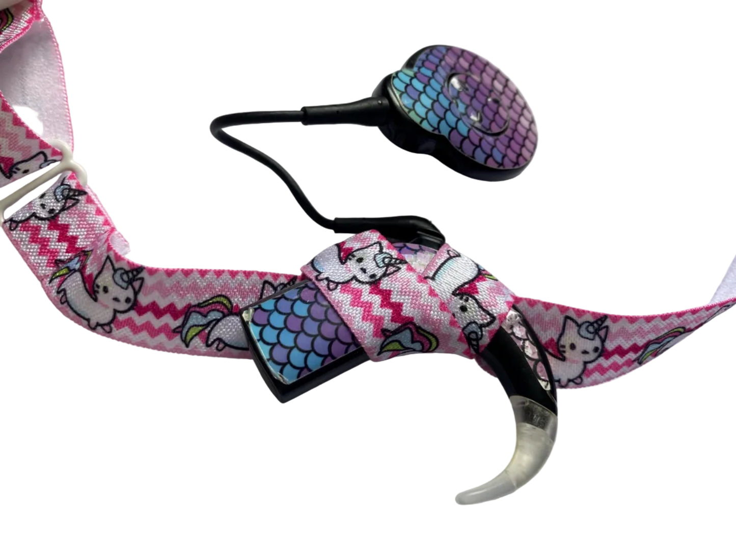 Bandeau ajustable pour implant cochleaire et aides auditives caticorn
