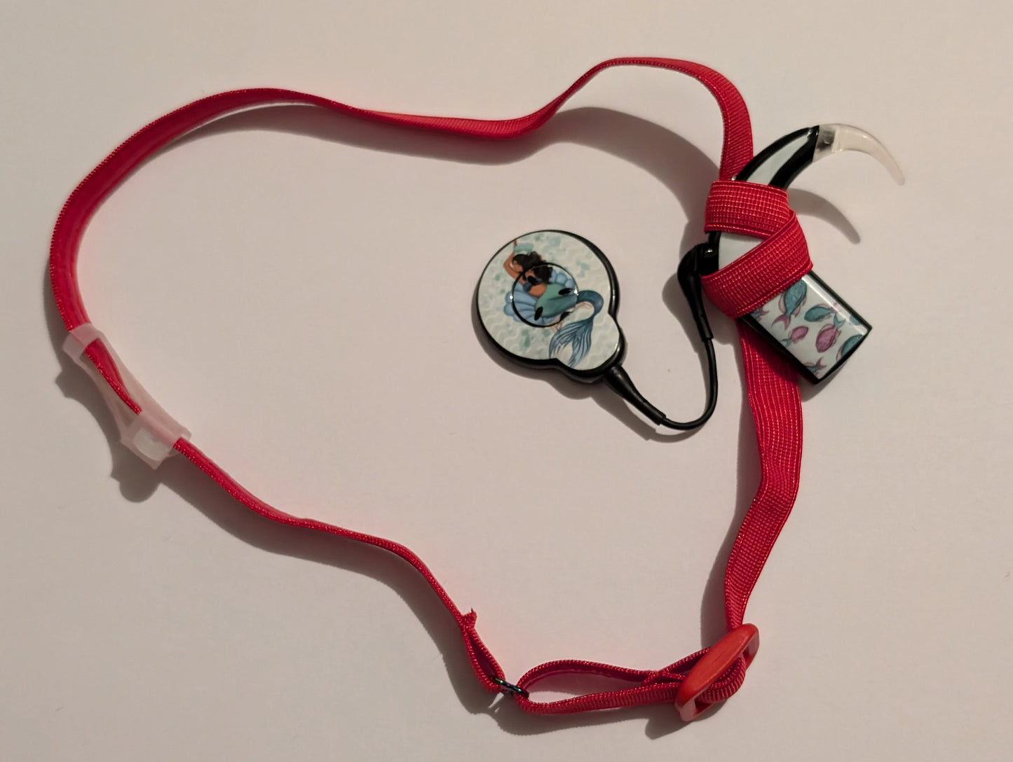 Bandeau antidérapant ajustable pour implant cochleaire et aide auditive 10 mm