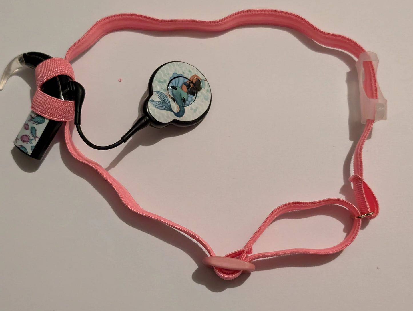 Bandeau antidérapant ajustable pour implant cochleaire et aide auditive 10 mm