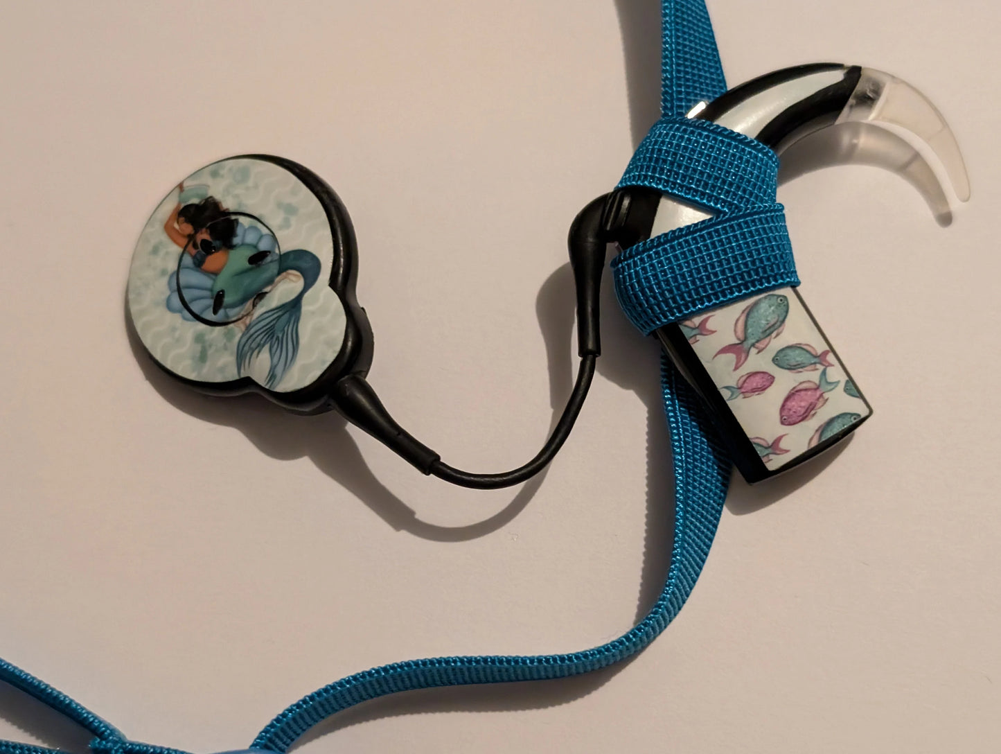 Bandeau antidérapant ajustable pour implant cochleaire et aide auditive 10 mm