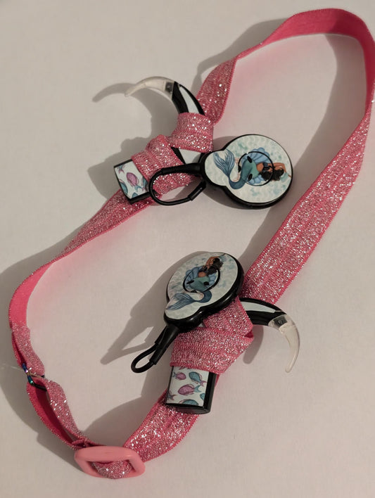 Bandeau d emaintien ajustable pour implants cochléaires et aides auditives à paillettes