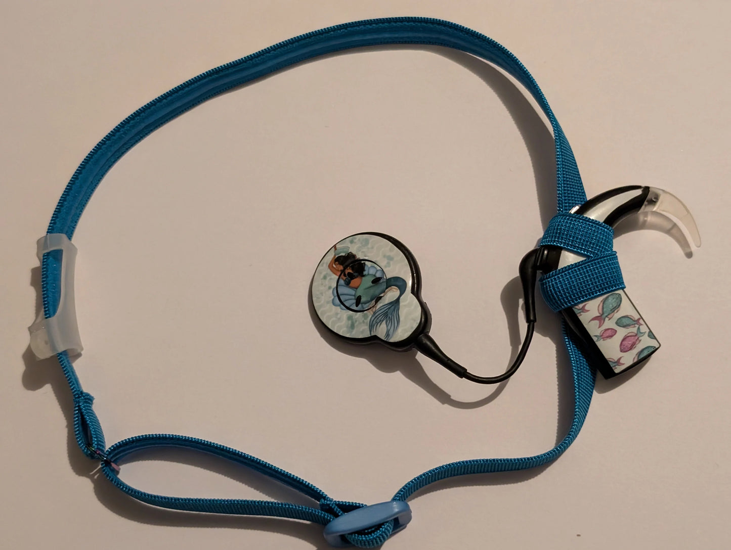 Bandeau antidérapant ajustable pour implant cochleaire et aide auditive 10 mm