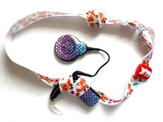 Bandeau ajustable pour implant cochleaire et prothese auditive motif renard