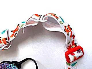 Bandeau ajustable pour implant cochleaire et prothese auditive motif renard