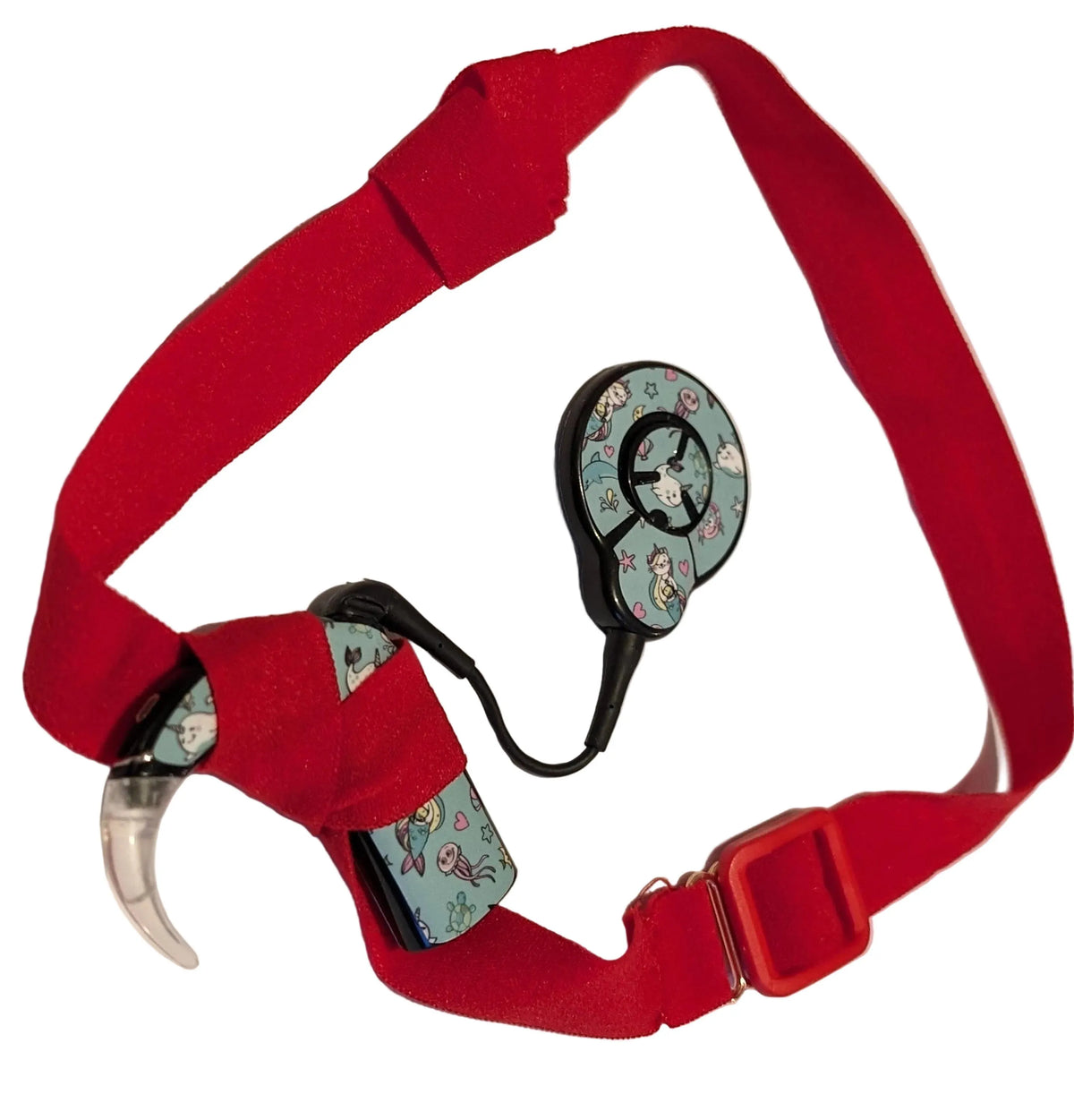 Bandeaux ajustable uni pour implant cochleaire et aide auditive coloris mat